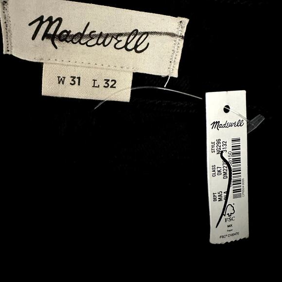 Madewell slim everyday flex jeans in black Size 31x32 - Picture 4 of 8